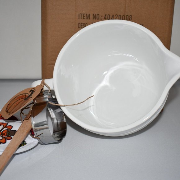 Mud Pie Festive Fall Collection Thanks 4-Piece Mixing Bowl Set #40420008 NWT - Picture 3 of 6